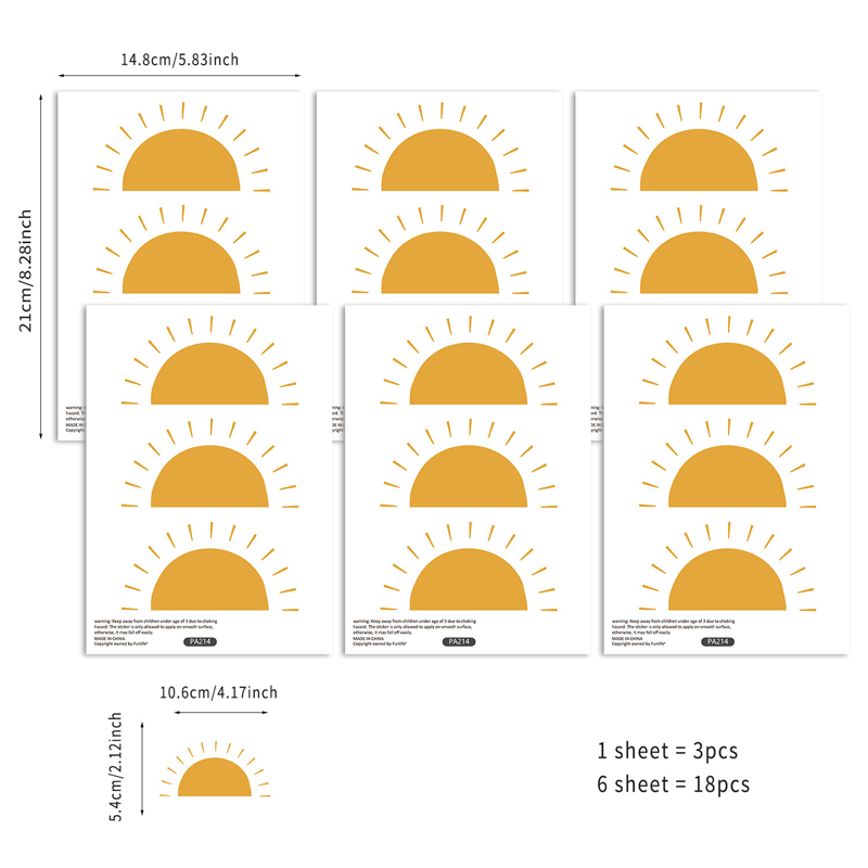 Boho Yellow Orange Half Sun Wa - Baby Nursery Yellow Walls review and price