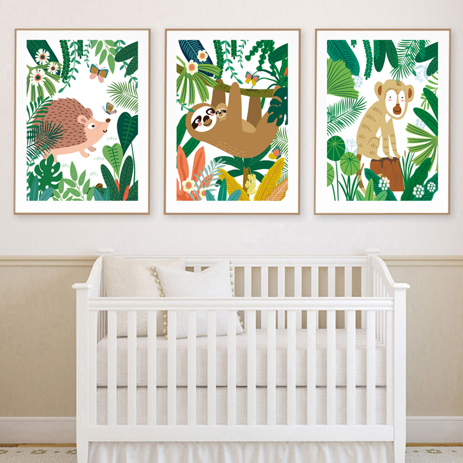 Jungle Safari Nursery Wall Art - Baby Nursery Colors review and price