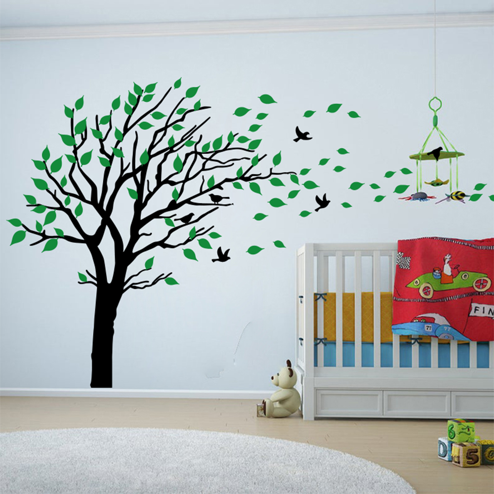 Large Two Colors Tree Leaves W - Baby Nursery Colors review and price