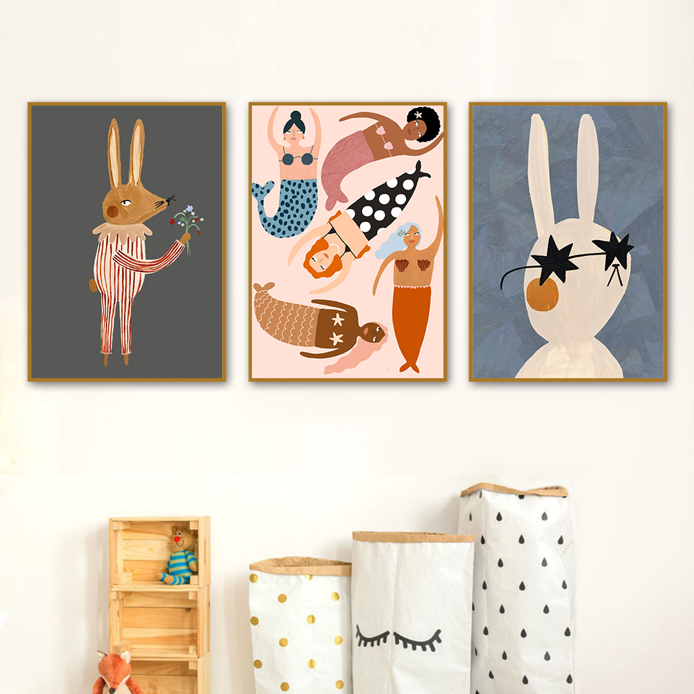 1PC Frameless  Funny Cartoon R - Baby Nursery Quotes Wall Art review and price