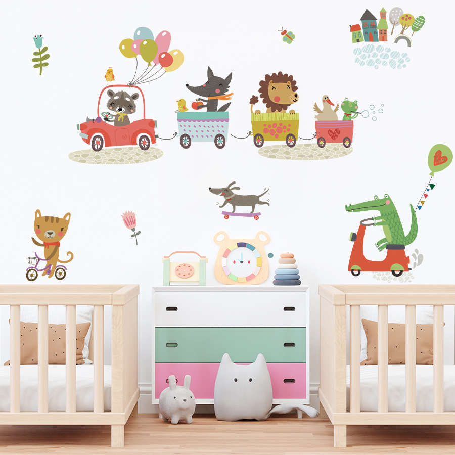 Cartoon Animal Train Driving C - Baby Nursery Diy review and price