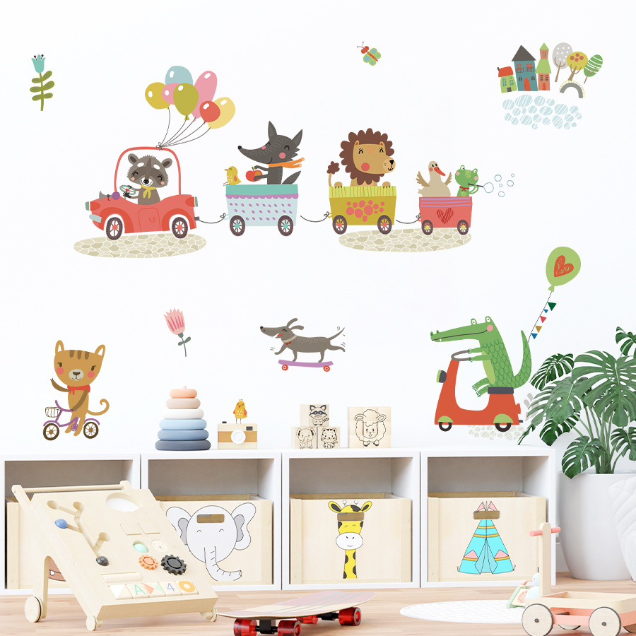 Cartoon Animal Train Driving C - Baby Nursery Diy review and price