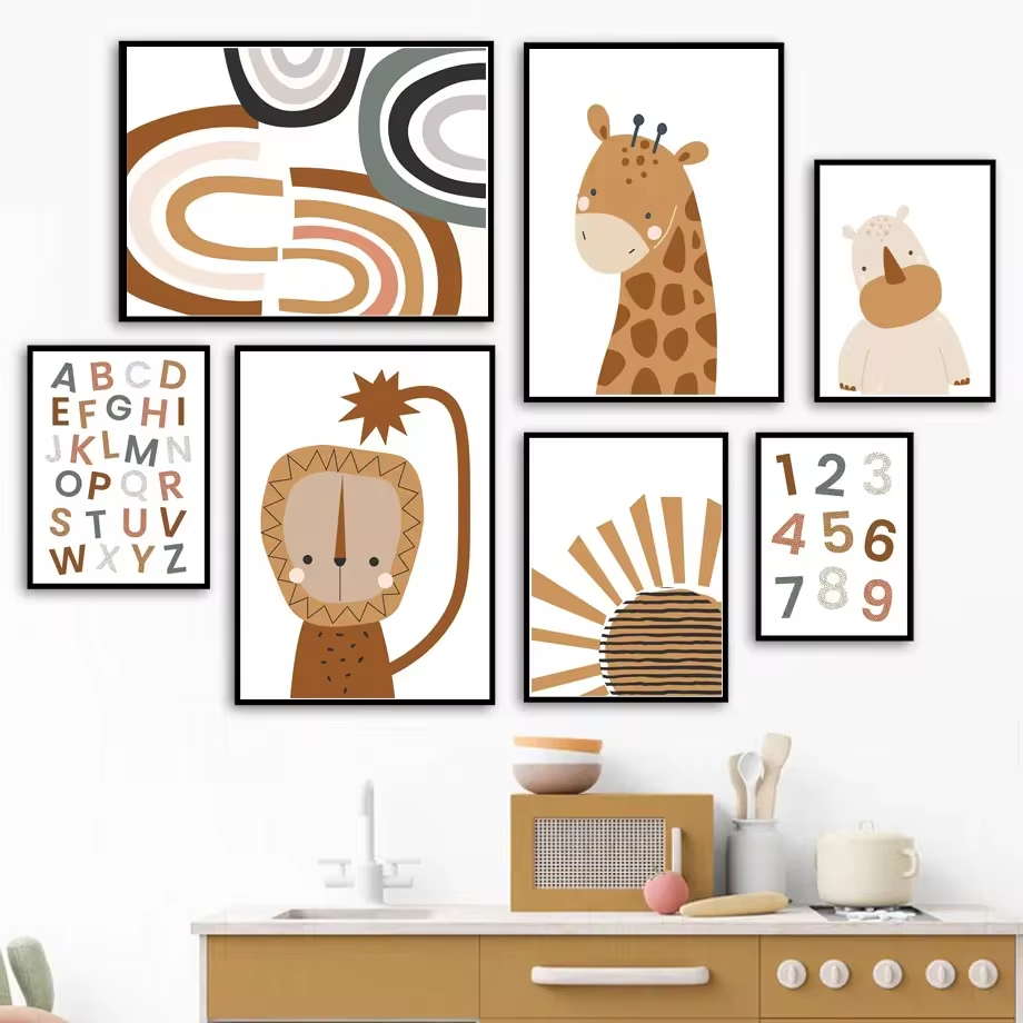 Rainbow Sun Lion Dinosaur Alph - Baby Nursery Mirror review and price