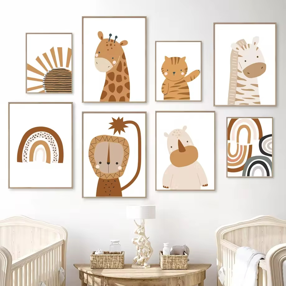Rainbow Sun Lion Dinosaur Alph - Baby Nursery Mirror review and price