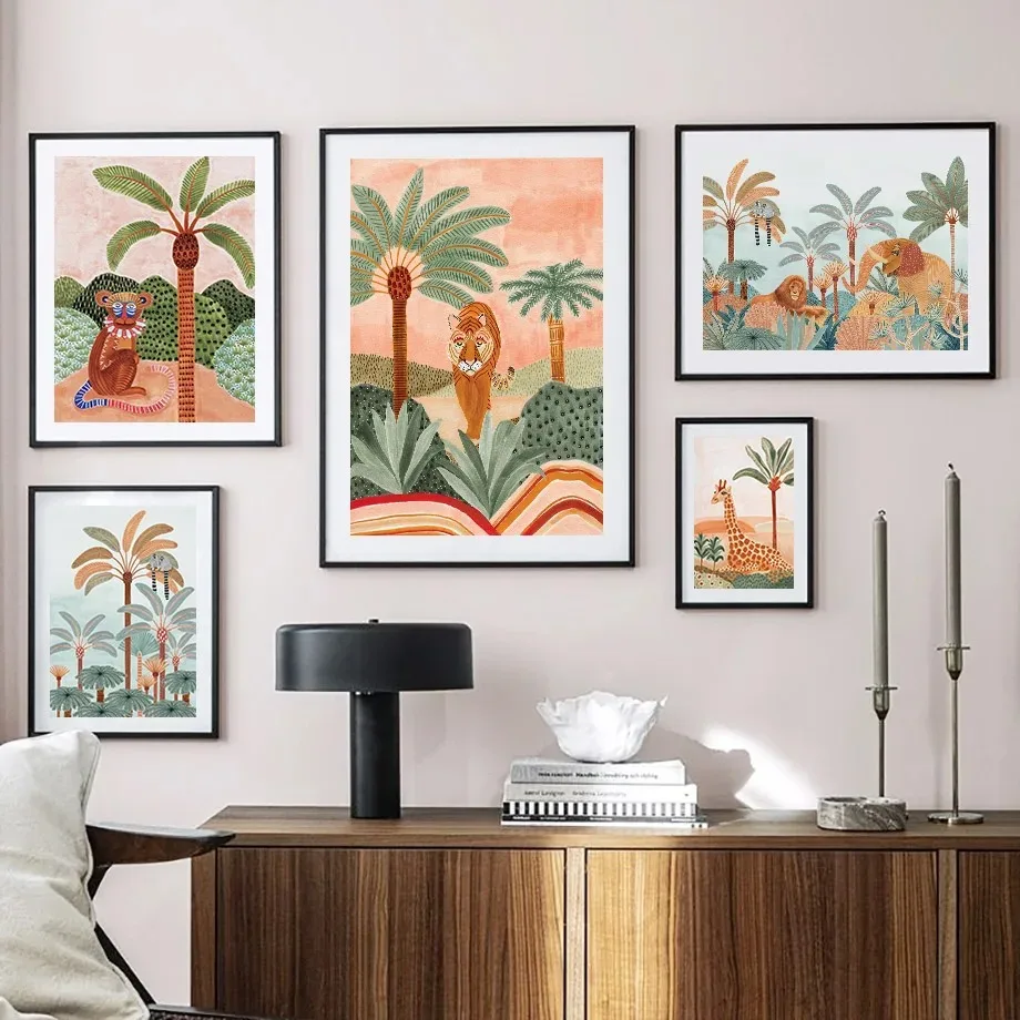 Boho Jungle Animals Tiger Monk - Animals Baby Nursery review and price