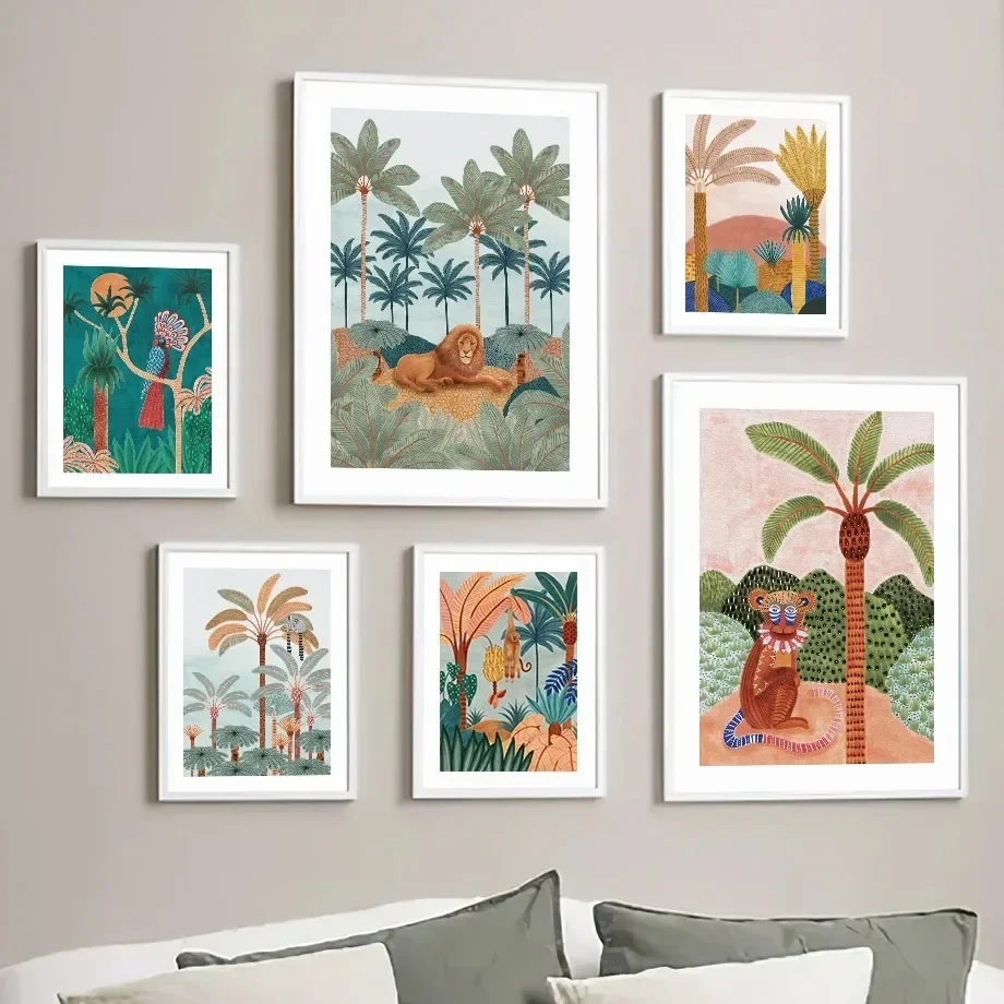 Boho Jungle Animals Tiger Monk - Animals Baby Nursery review and price