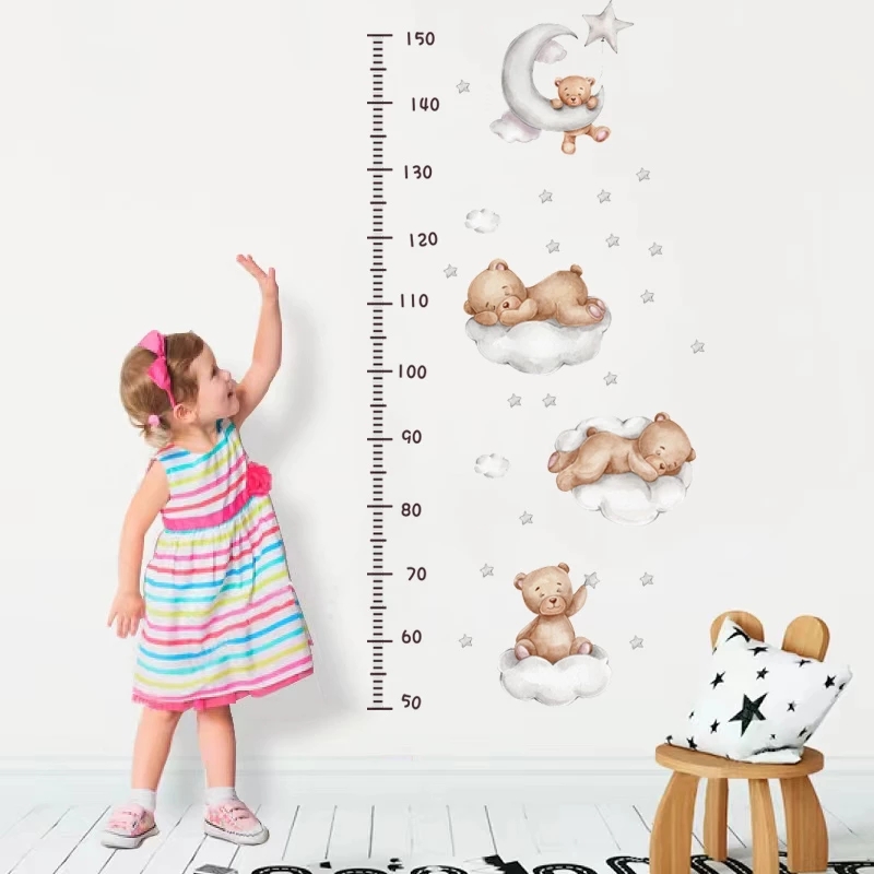 Kawaii Cartoon Bear Wall Stick - Baby Nursery Wallpaper Girl review and price