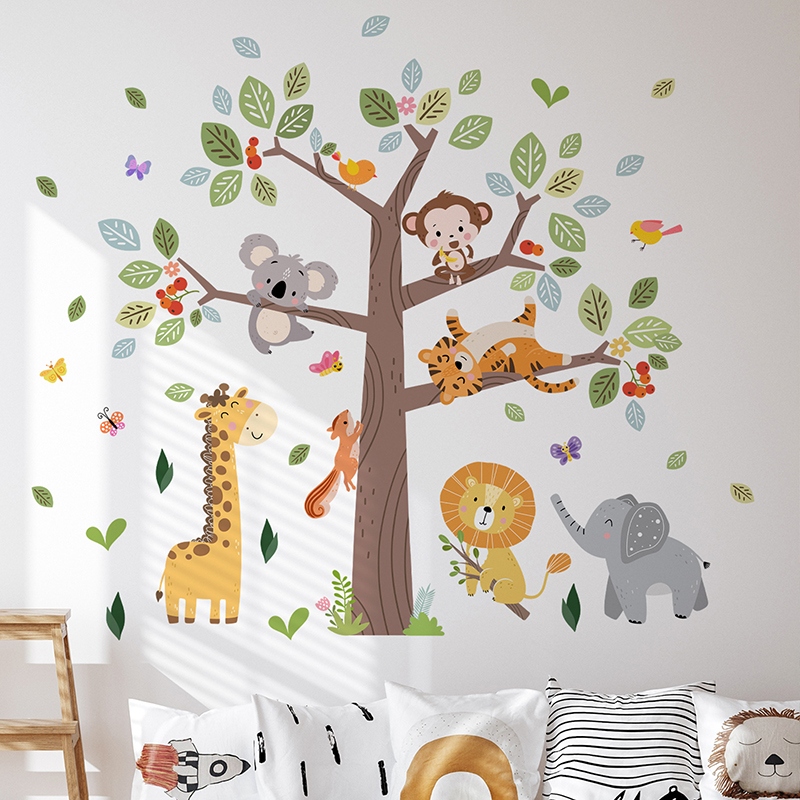 Large Jungle Animal Wall Stick - Baby Zoo Nursery review and price