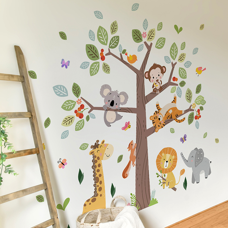 Large Jungle Animal Wall Stick - Baby Zoo Nursery review and price