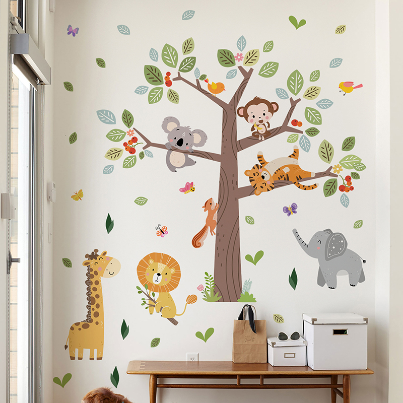 Large Jungle Animal Wall Stick - Baby Zoo Nursery review and price