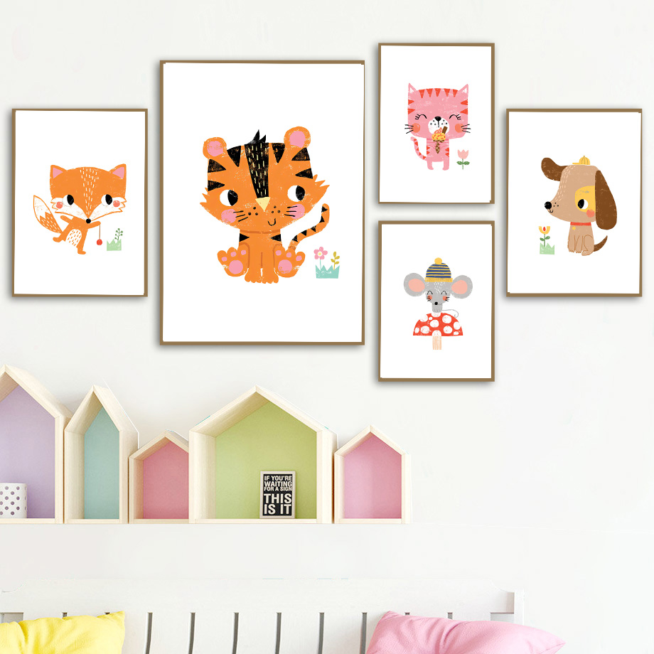 Cartoon Baby Animal Nursery Wa - Baby Zoo Nursery review and price