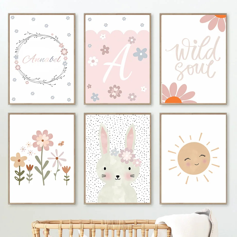 Boho Rabbit Flower Sun Rainbow - Baby Nursery Mirror review and price