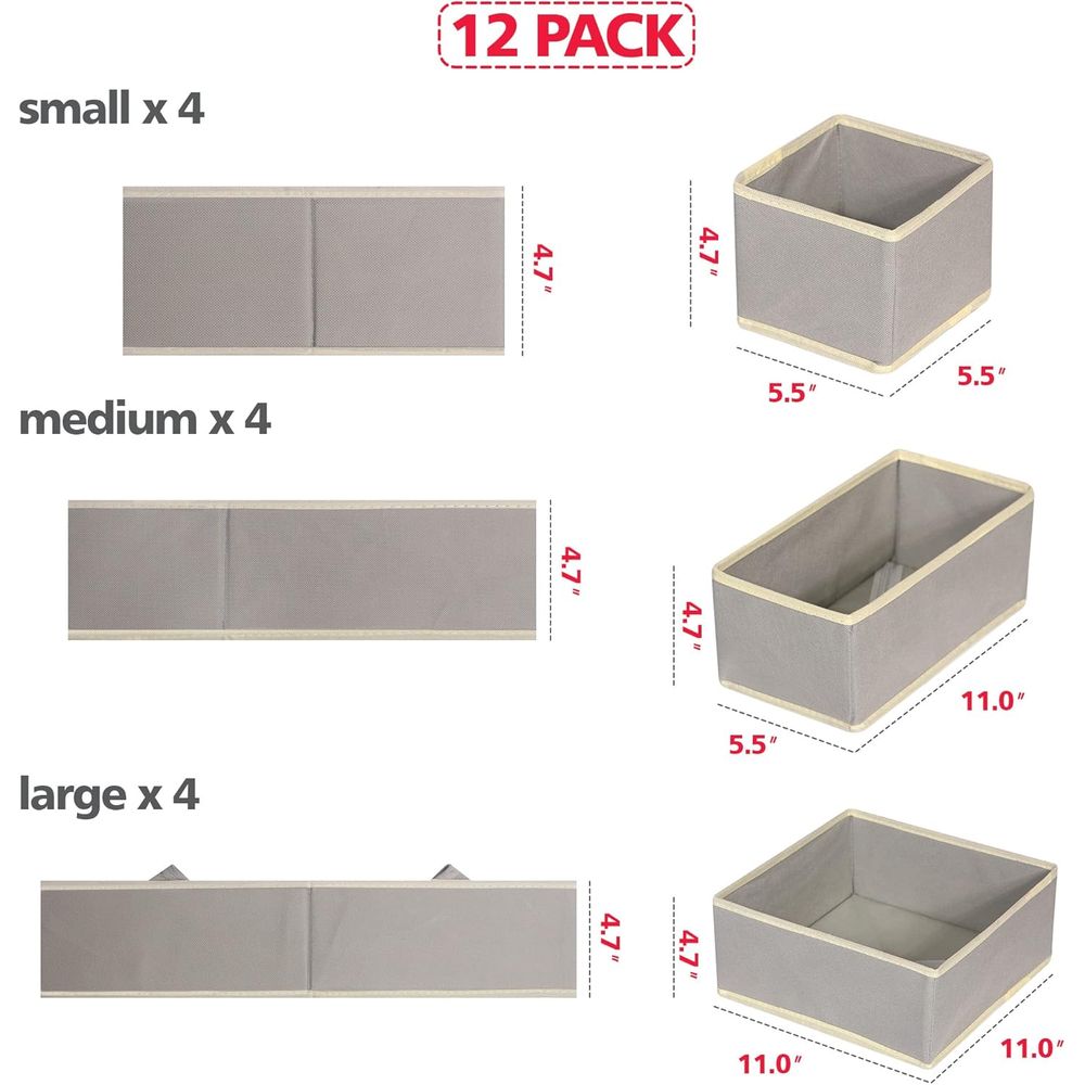 12 Pack Cloth Storage Box Clos - Closet Organizer Baby review and price