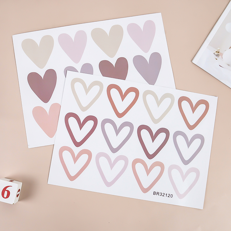 2pcs Lovely Hearts Ins Wall St - Baby Nursery Wallpaper Girl review and price