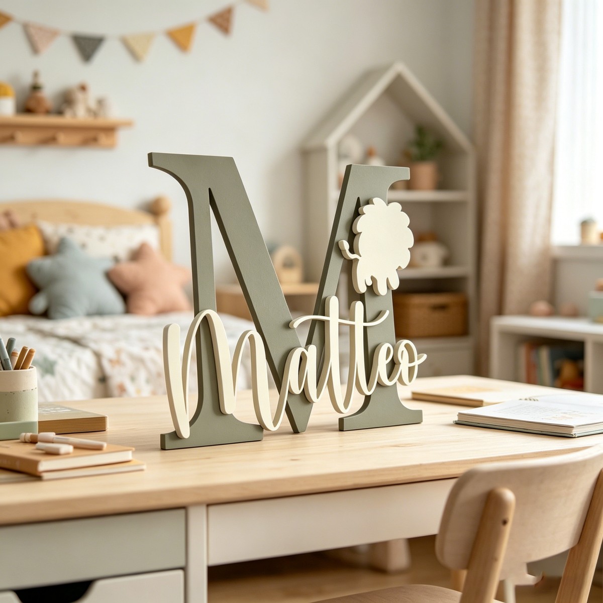 1Pc Custom Lion Name & Initial - Baby Nursery Diy review and price