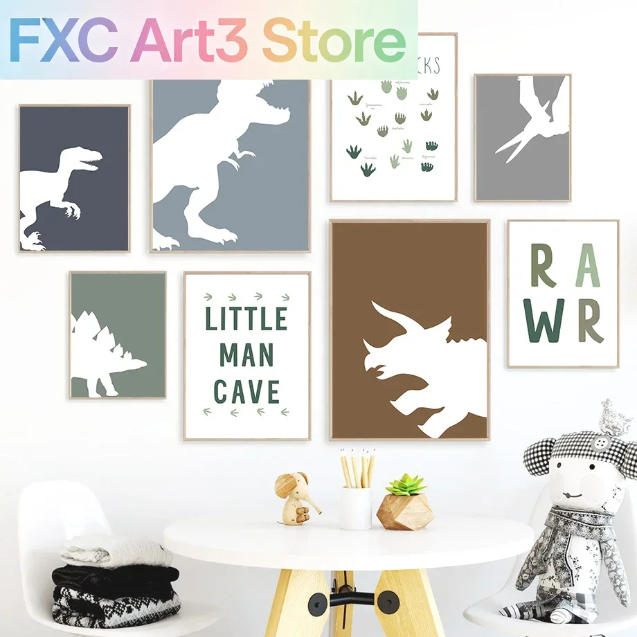 Frameless Jurassic Dinosaur Ty - Baby Nursery Quotes Wall Art review and price