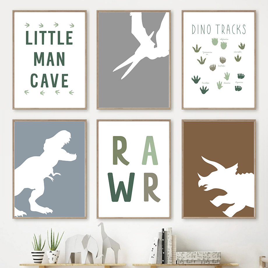 Frameless Jurassic Dinosaur Ty - Baby Nursery Quotes Wall Art review and price