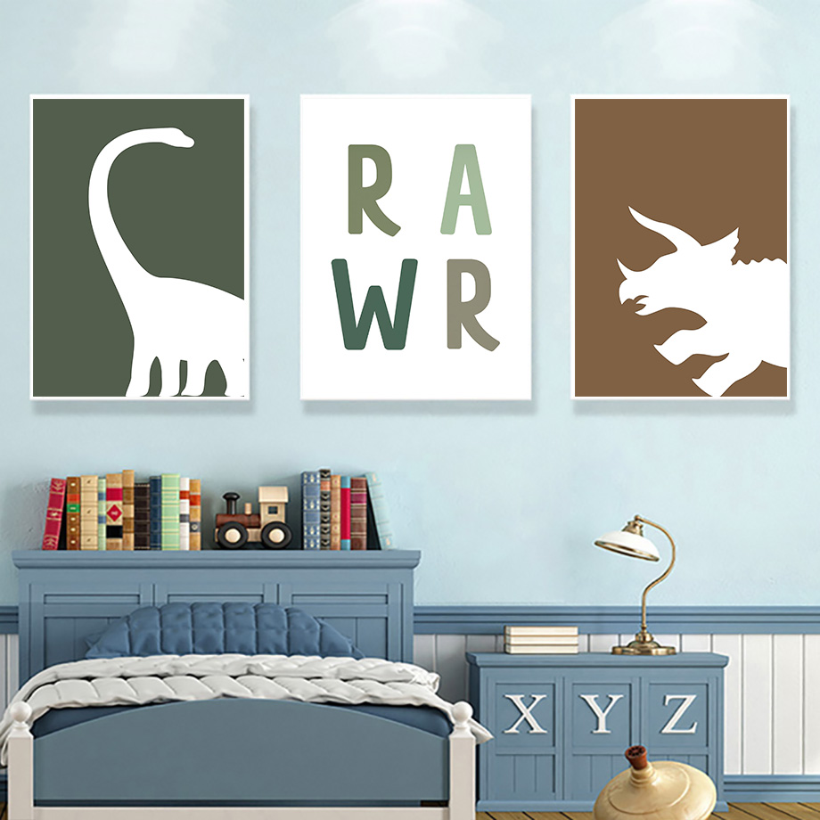 Frameless Jurassic Dinosaur Ty - Baby Nursery Quotes Wall Art review and price