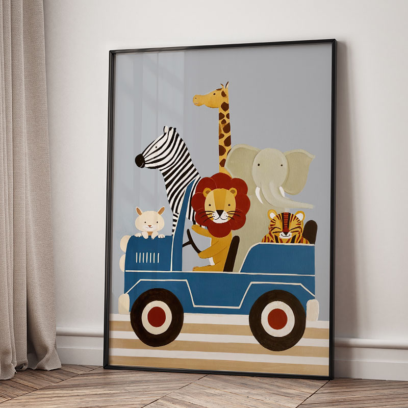 Funny Cartoon Animal Car Ballo - Animals Baby Nursery review and price