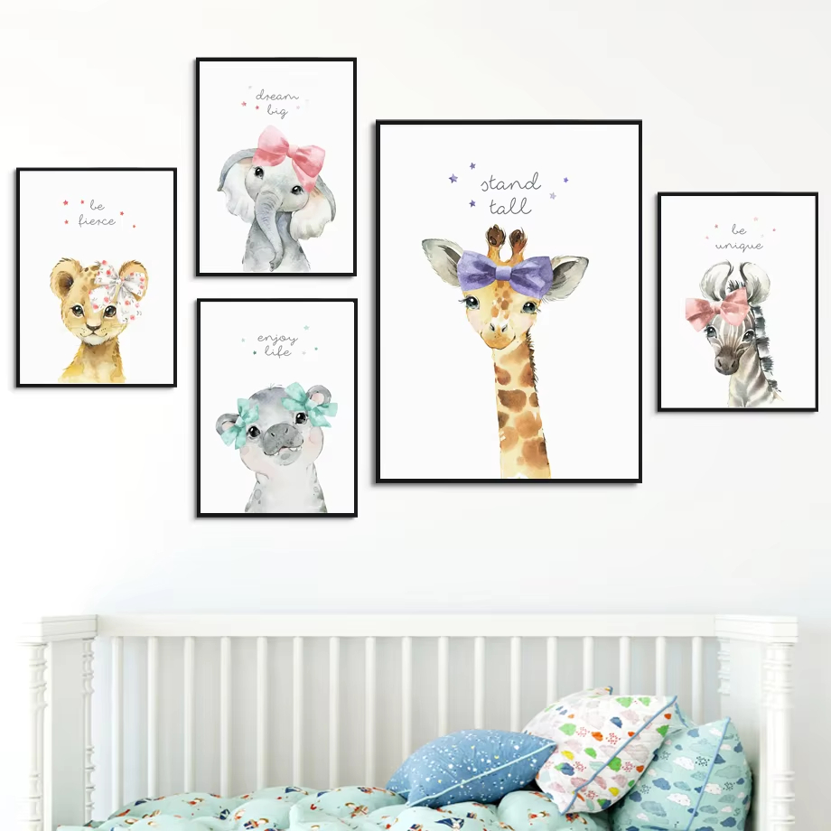 Lion Zebra Giraffe Elephant Hi - Baby Nursery Mirror review and price