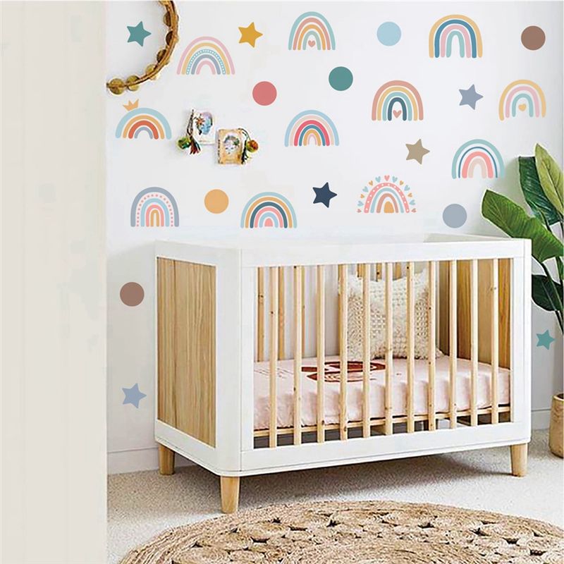 A44Z-Boho Rainbow Wall Decals  - Baby Nursery Wallpaper Girl review and price