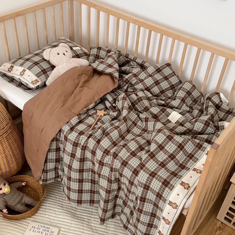 Breathable Grid Linen Quilt fo - Baby Nursery Quilts review and price