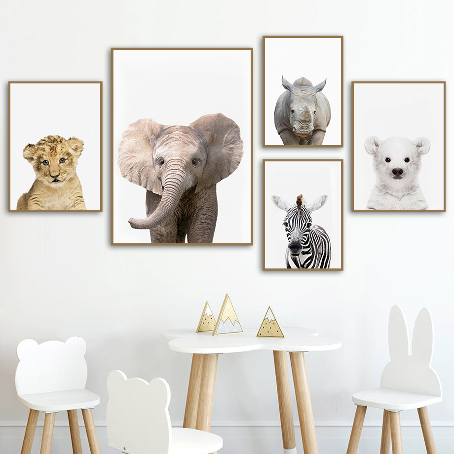 1pc frameless Canvas Painting  - Baby Zoo Nursery review and price