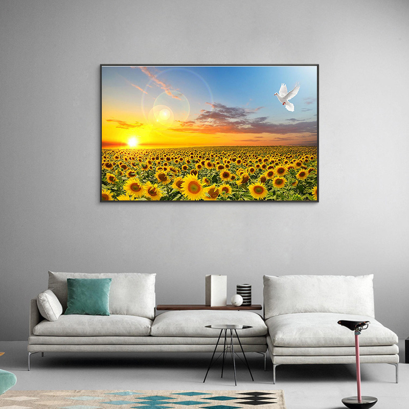 Sunflower Posters Hd Print Bed - Baby Nursery Mirror review and price