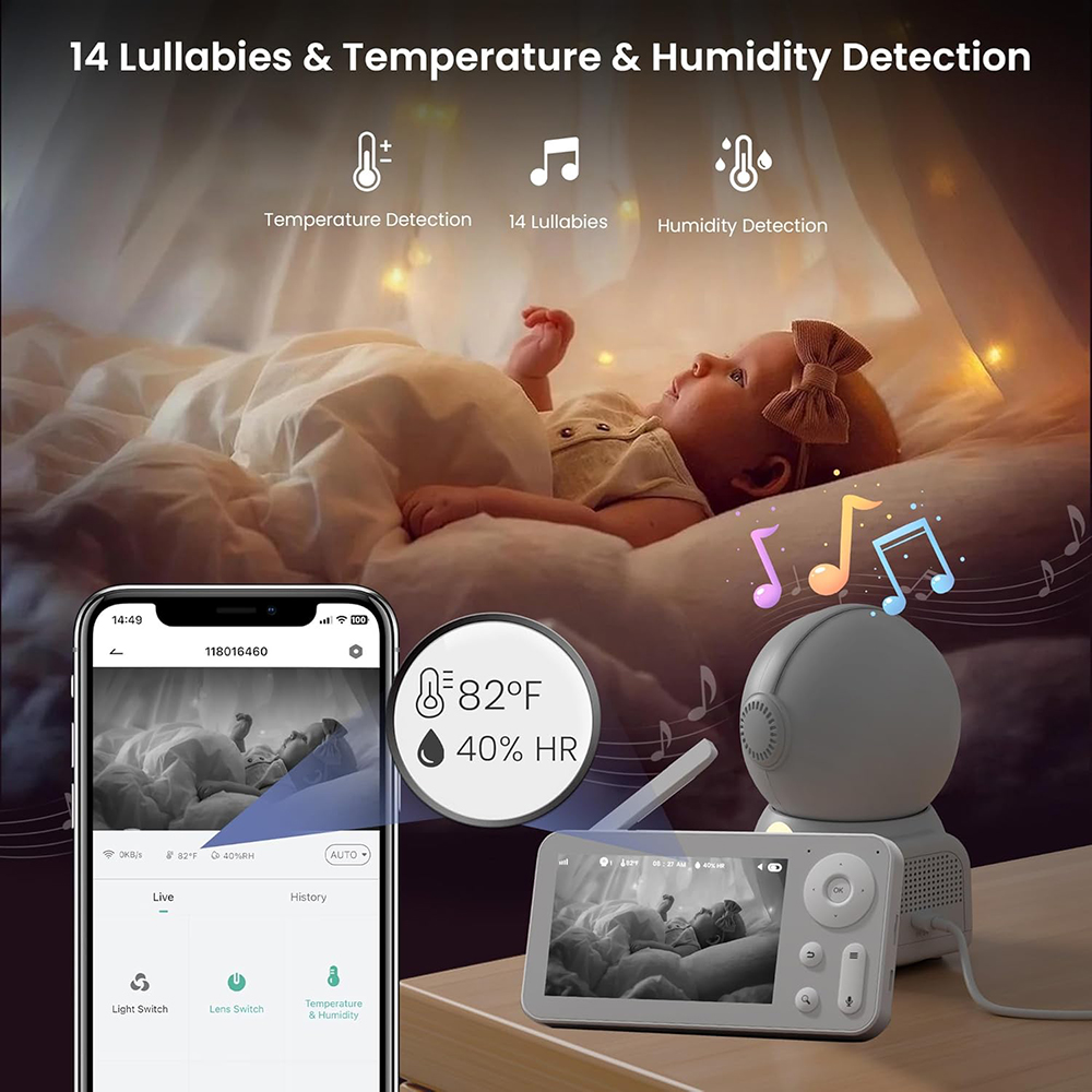 2K Baby Monitor with 2 Cameras - Baby Nursery Equipment review and price
