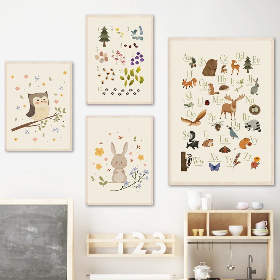 1pc frameless Cute Rabbit Fox  - Animals Baby Nursery review and price