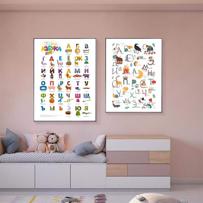 Russian ABC Alphabet Wall Art  - Baby Nursery Mirror review and price