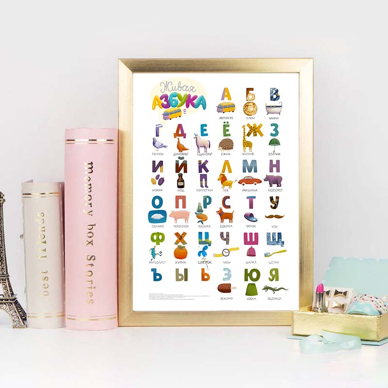 Russian ABC Alphabet Wall Art  - Baby Nursery Mirror review and price
