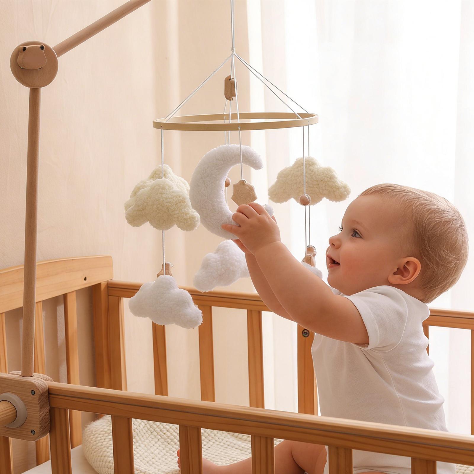Wooden Crib Mobile Baby Bed Be - Baby Nursery Equipment review and price