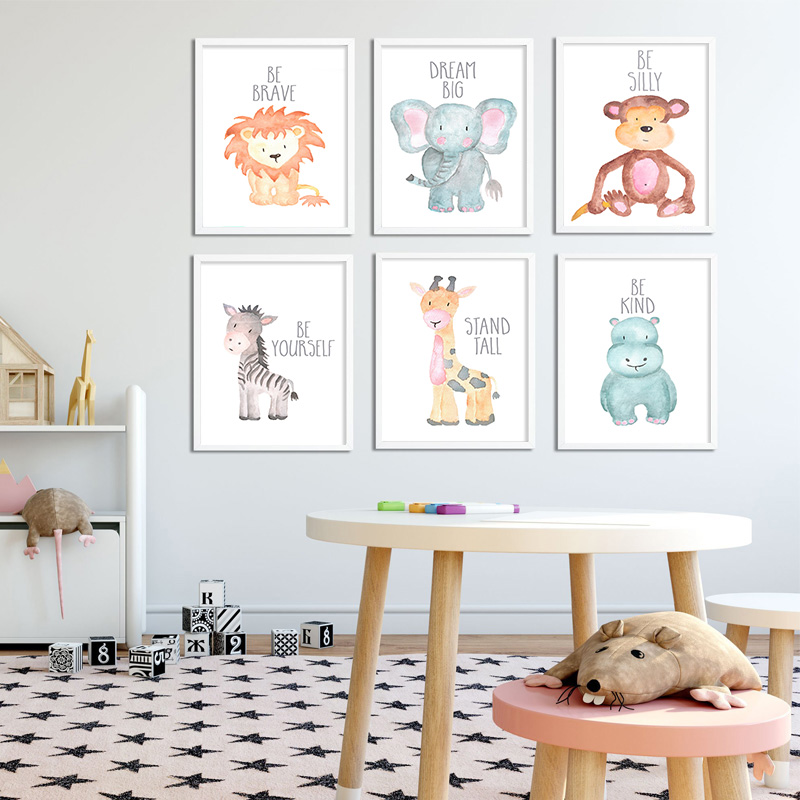 Baby Animal Lion Elephant Gira - Baby Nursery Mirror review and price