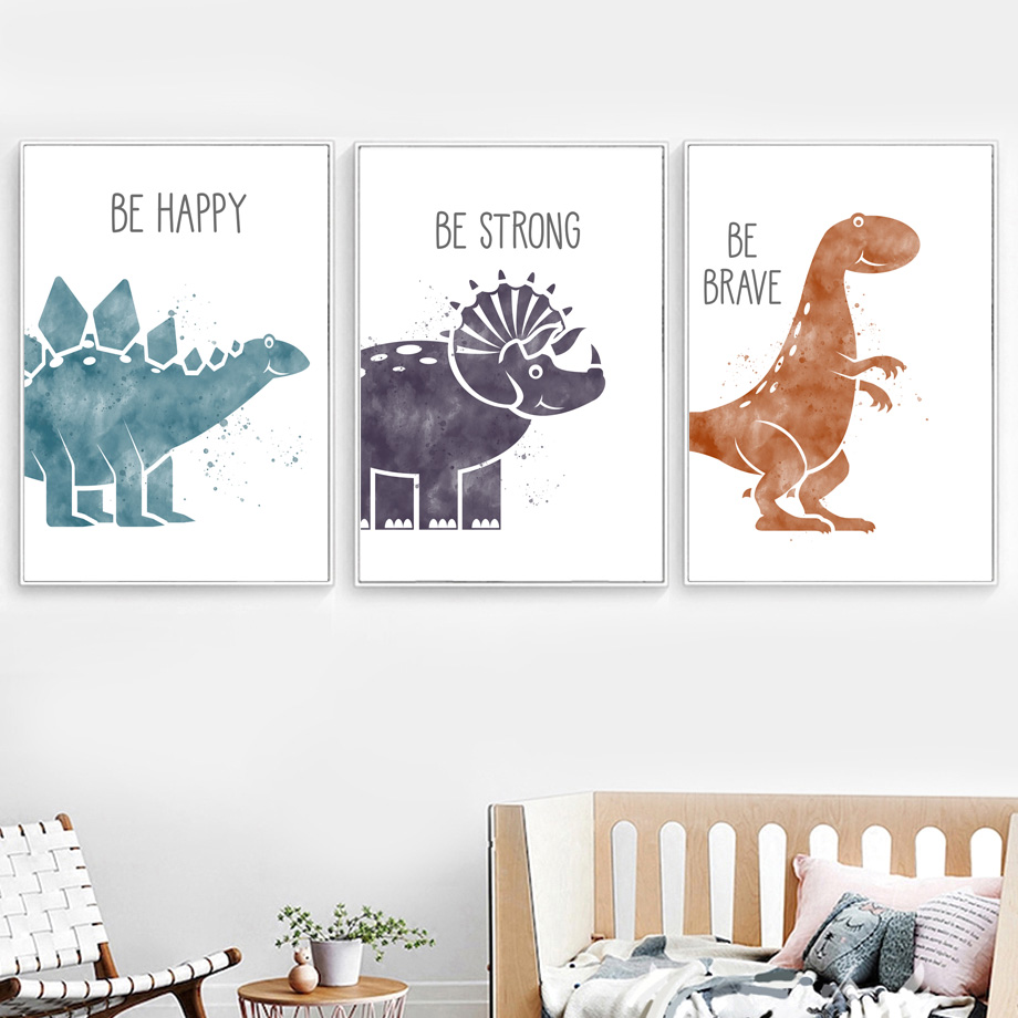 Cute Dinosaur Cartoon Animal Q - Baby Nursery Quotes Wall Art review and price